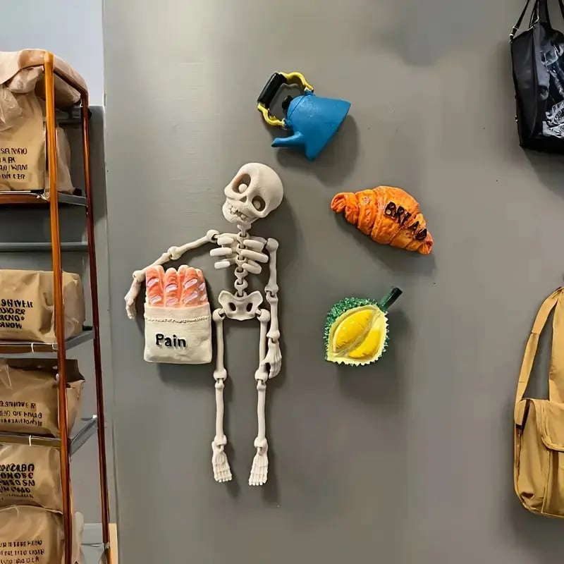 3D Printed Vintage Skeleton Magnetic Figurine ๐