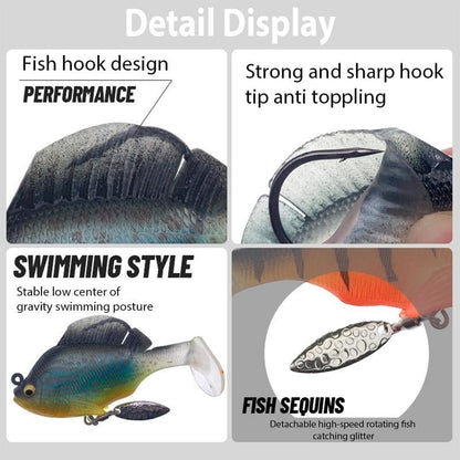 🏆#1 Best Seller ⏰6Pcs Multiple Pre-Rigged Jig Head Soft FishingLures