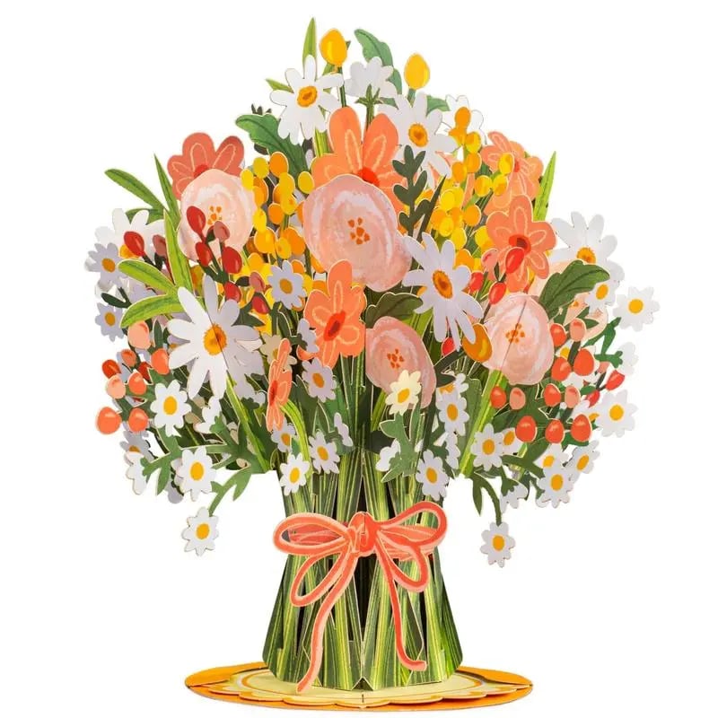 2-in-1 Gift & Décor for Every Moment🌸3D Flower Bouquet Pop Up Card