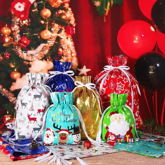 🎁Christmas Drawstrings Gift Bags