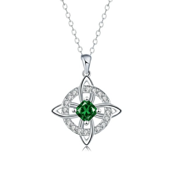 ✨ Mystical Birthstone Witches Knot Necklace – Natural Crystal 🔮💞Protect Your Loved Ones