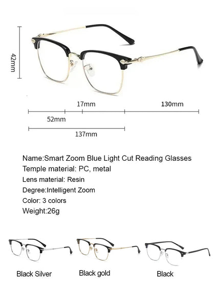 🔥Best Selling 50% Off👓Automatic zoom anti-blue light presbyopia glasses