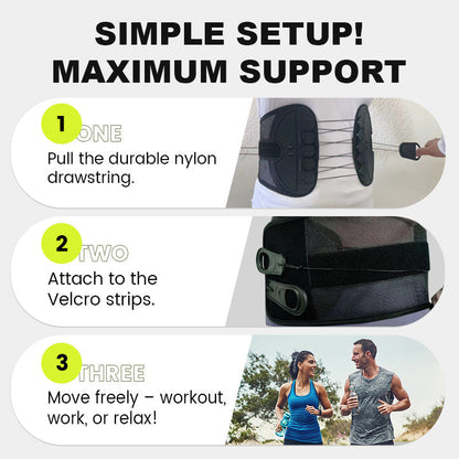 ✨Relieve Back Pain Anytime, Anywhere🎉Adjustable Double Pulley Breathable Lumbar Support Shaping Waist Belt