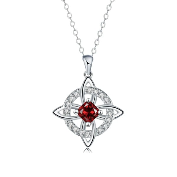✨ Mystical Birthstone Witches Knot Necklace – Natural Crystal 🔮💞Protect Your Loved Ones