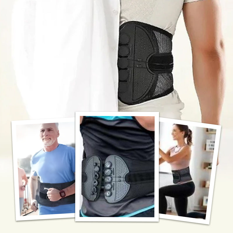 ✨Relieve Back Pain Anytime, Anywhere🎉Adjustable Double Pulley Breathable Lumbar Support Shaping Waist Belt