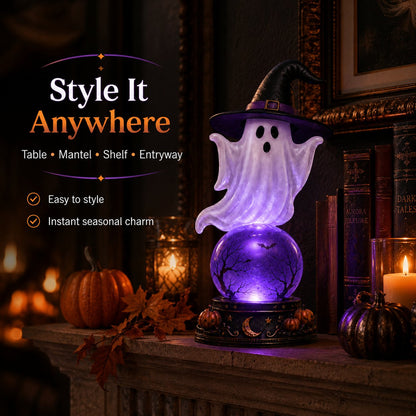 🎃Early Purchase - 50% OFF Now👻Halloween Raven Crystal Ball Lighted Decor