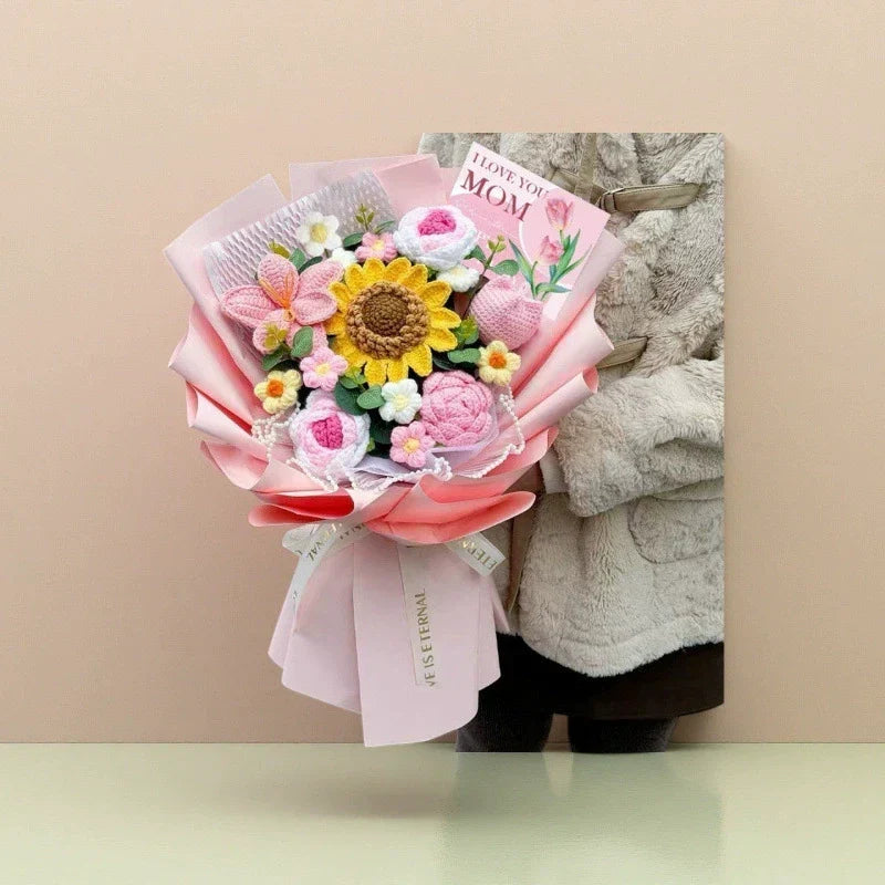 🎁Forever Flowers for Mom — Handmade Crochet Bouquet 💐