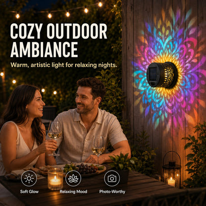 65K+ SOLD!✨Solar Mandala Wall Light | Outdoor Garden Fence Projector Lamp 🪐🌌 by mysite