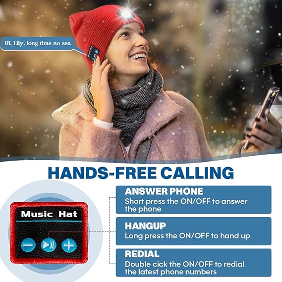 🔥🎄LED Bluetooth Beanie