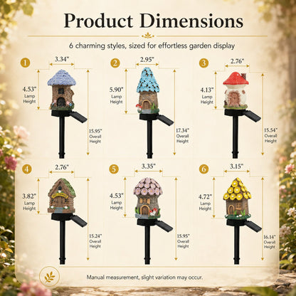 🌙✨✨Solar Mushroom Cottage Garden Light – Warm Fairy-Tale Glow for Flower Beds