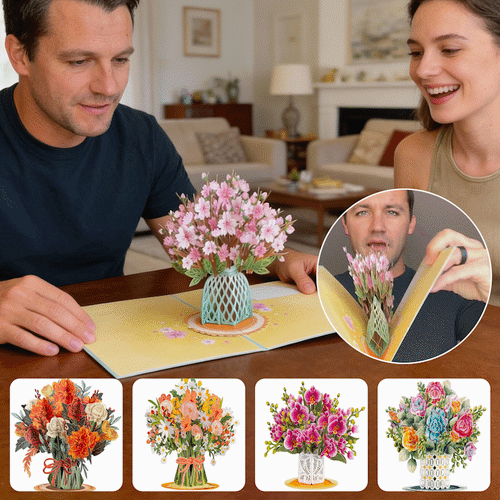 2-in-1 Gift & Décor for Every Moment🌸3D Flower Bouquet Pop Up Card by mysite