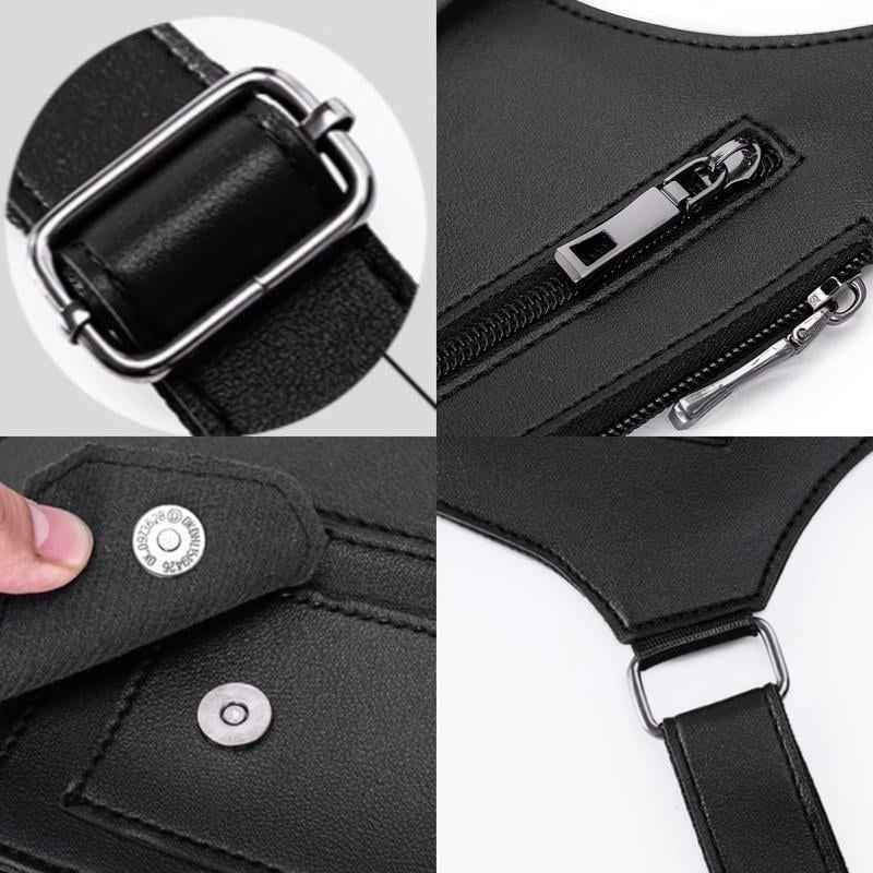 🔥Last Day 48% OFF-Premium Leather Adjustable Underarm Shoulder Bag for Men