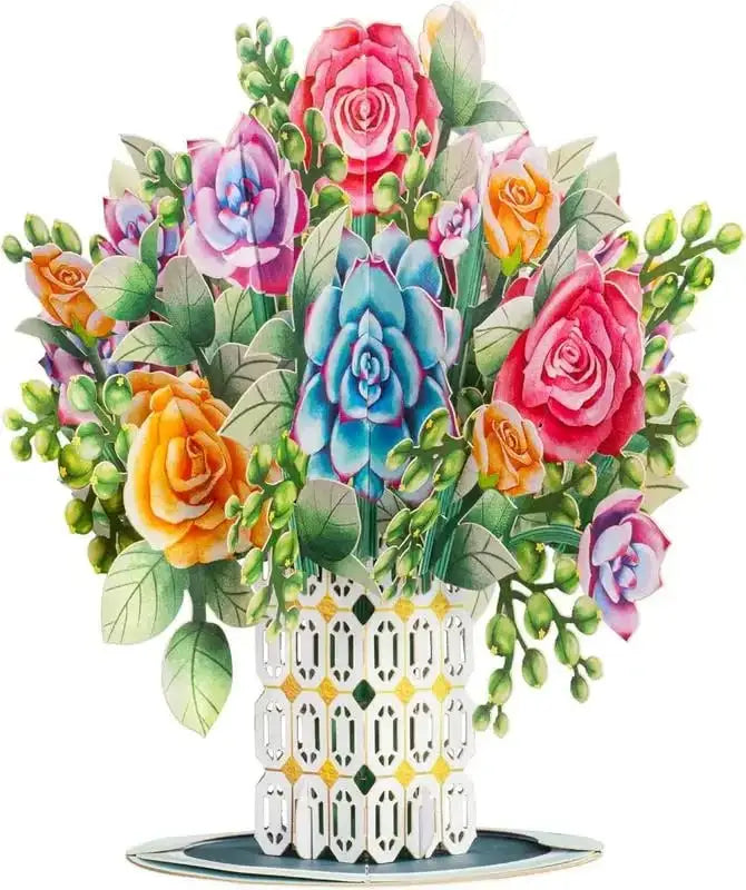 2-in-1 Gift & Décor for Every Moment🌸3D Flower Bouquet Pop Up Card by mysite