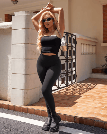 🔥Medium-high waist Tummy Control Shaping Training Leggings