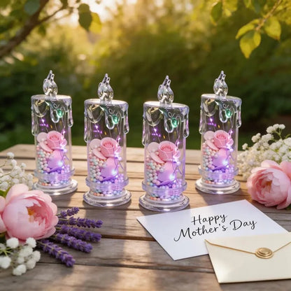 🌹Realistic Rose Candle Lights — Battery-Powered, Smoke-Free LED Roses for Home Decor, Weddings, Parties & Gifts ✨