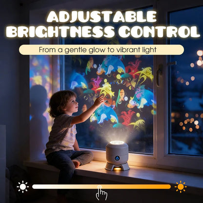 Dynamic rotating LED light projector
