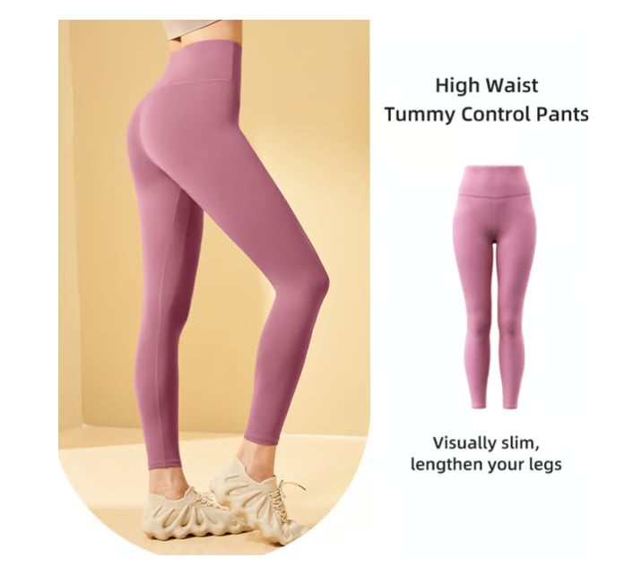 🔥Medium-high waist Tummy Control Shaping Training Leggings