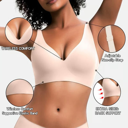 🏆#1 Bestselling🏆VRCOMFY Jelly Wireless Womens Everyday Bras