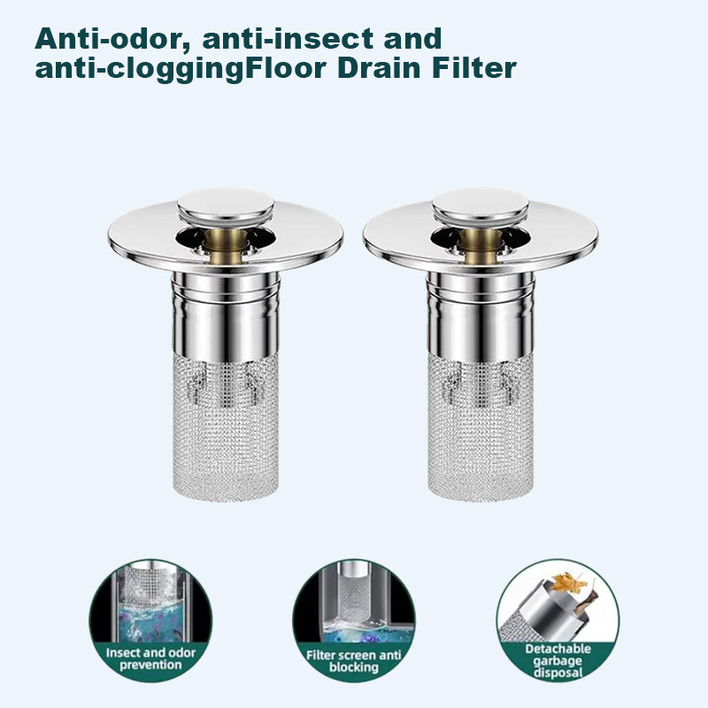 Offer ends TODAY!-🔥Pop Up Sink Drain Strainer----🛀Removes odors and prevents blockages